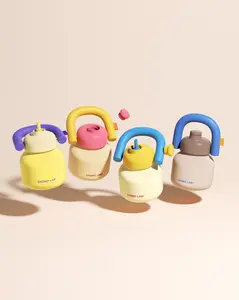 CHaKO LAB LINLIN KETTLE CERAMIC Insulated Water Bottle with Straw Lid, handle,Straw & Screw Top ,33oz,Stainless Steel  Water Bottle for Fitness and Sports,BPA Free Drinkware Drinkware Drinkware