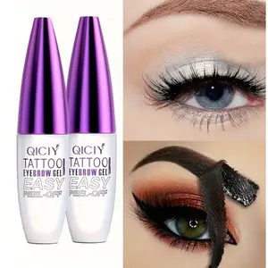 2Pcs Peel Off Tattoo Eyebrow Gel Makeup Long Lasting Coloring Anti Smudge Waterproof Tear Off Eyebrow Cream Development Easy To Remove Cosmetic