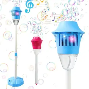 Light Up Musical Bubble Machine, Outdoor Bubble Blower Toy, LED Camping Lantern, Portable Party Supplies, Birthday Gift for Kids