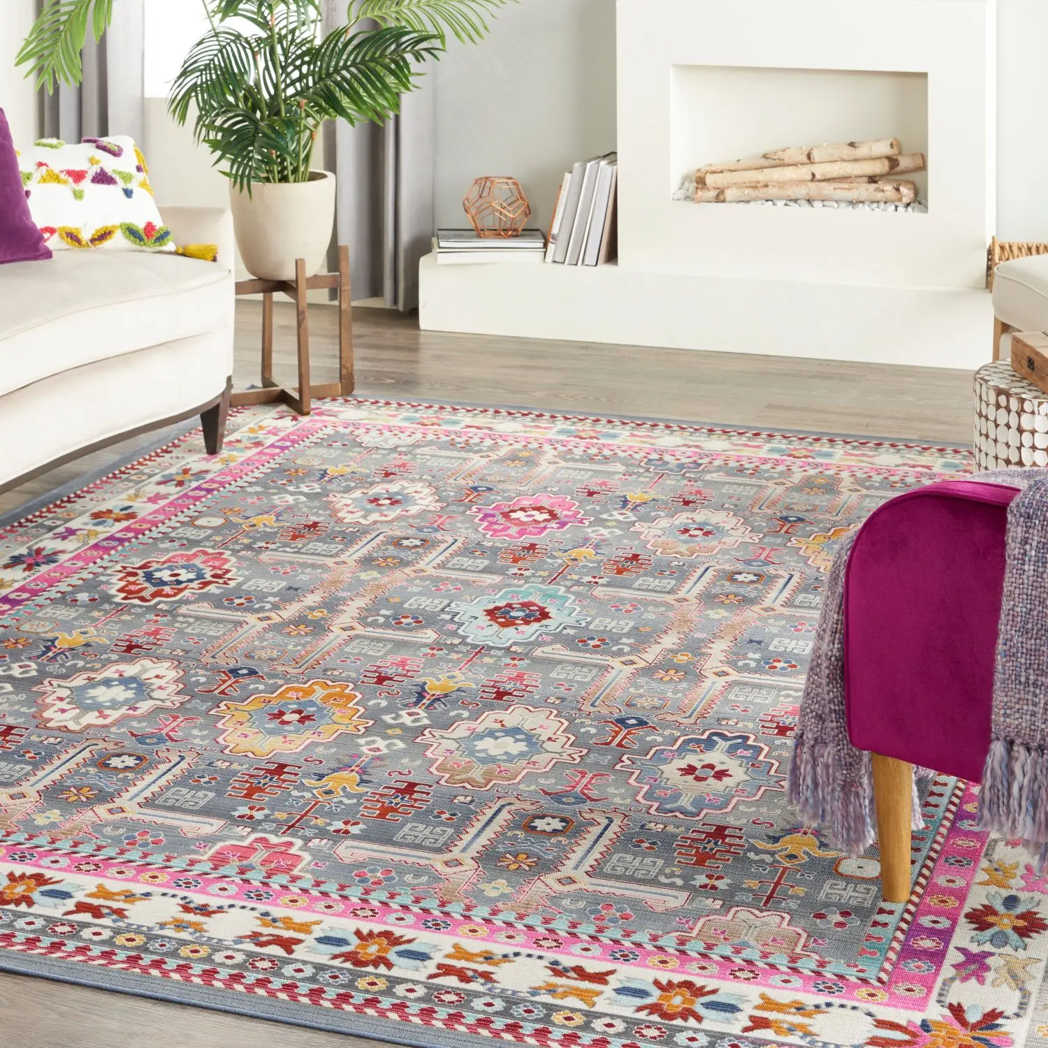 Nourison Vintage Kashan Bohemian Floral Indoor Area Rug Nourison Vintage Kashan Bohemian Floral Indoor Area Rug