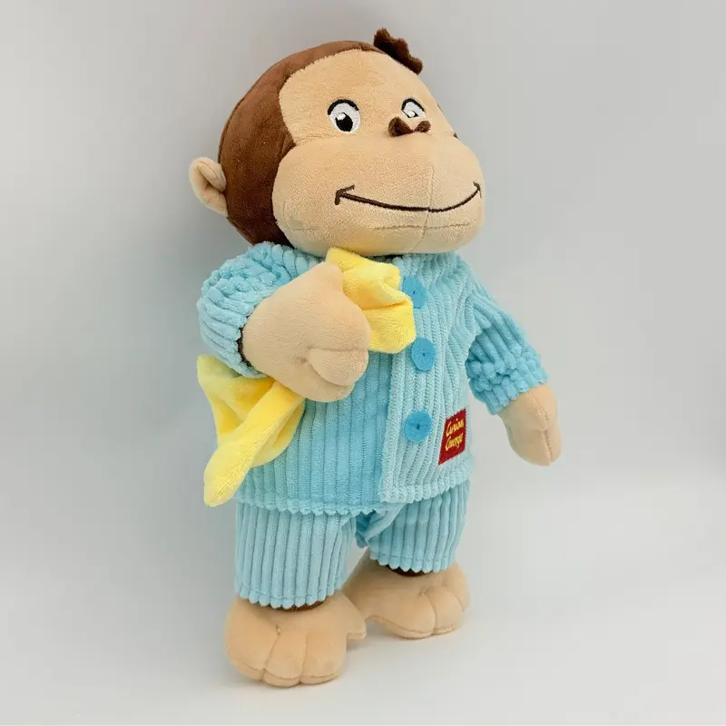 Curious George Pajama Monkey Plush Doll, Cute Bedtime‑Style Stuffed Toy gift Curious George Pajama Monkey Plush Doll, Cute Bedtime‑Style Stuffed Toy gift
