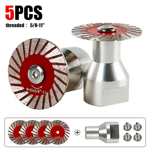 LOZLIN 3PCS/5PCS 1.57" Diamond Saw Blades for Granite, Marble, Sandstone, Tombstone & Stone - Angle Grinder Tool for Carving, Lettering in Masonry & DIY