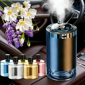 This car air freshener diffuser and humidifier features a dynamic light show and starry sky top mode, natural French fragrance, adjustable scent concentration, and eliminates unpleasant odors inside the car. It's your personal ambiance master