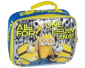 Despicable Me Minions Lunch Box One Banana Insulated Kids Lunch Bag Tote For Hot And Cold Food, Drinks, And Snacks 10"