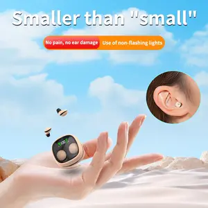 Compact mini wireless earphones, high-quality bass, suitable for sports, sleep, work, and class, invisible wearing inside clothing