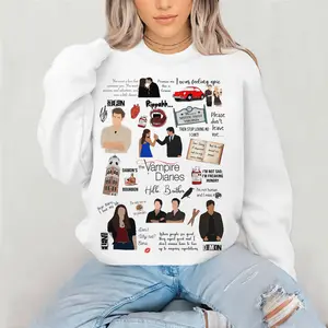 Vampire Diaries Quotes Sweatshirt, The Vampire Diaries, TVD Merch, TVD Quotes, Damon Salvatore, Mystic Falls, TVD Fans, Unisex Crewneck Sweatshirt