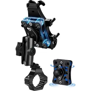 Anti-Vibration Phone Holder for UTV/SXS Off-Road Riding,  Hand Operation  Heavy Duty Cell Phone Mount, Easy Install iPhones or 4.7"-7.1" Cell Phones  1.75"-2" Roll Cage