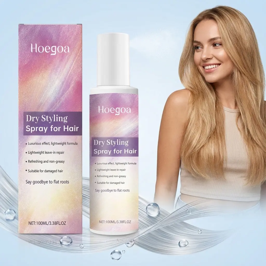 Hoegoa No-Rinse Hair Spray, Lightweight Volumizing Texture, Refreshing Non-Sticky, Portable Hair Care Spray, Ideal for On-The-Go Use