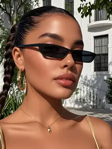 Unisex Small Frame Fashion Glasses, Daily Wear, Street Style, Party, Outdoor, Casual, Beach Vacation, Versatile Eyewear, Versatile Use, Durable PC Material, Unisex Design