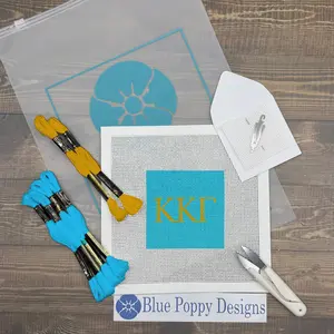 Kappa Kappa Gamma 4x4 Needlepoint Kit