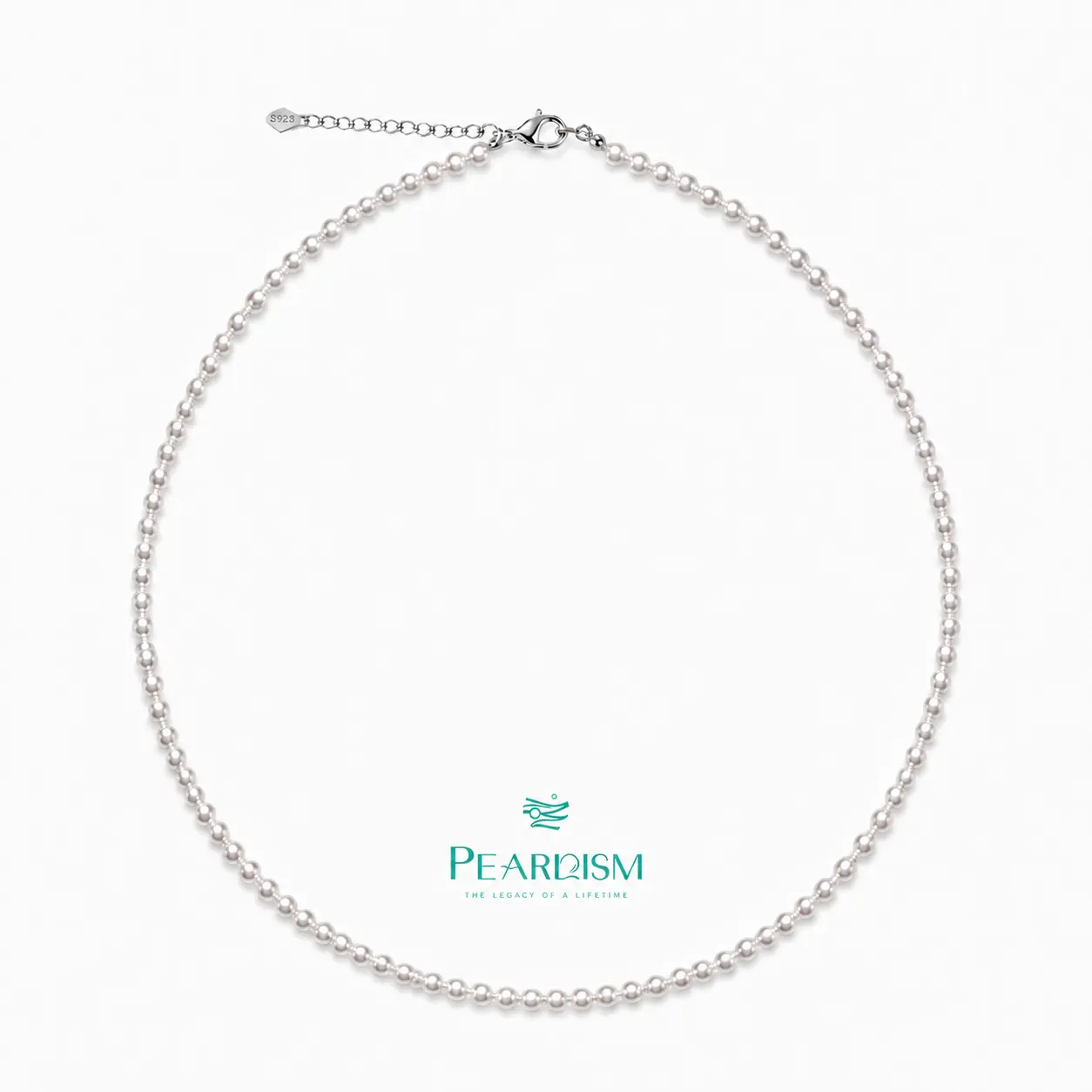 PEARLISM Freshwater AK White Pearl Full String Necklace S925 clasp Multi-sized Choices—— CFAN0001