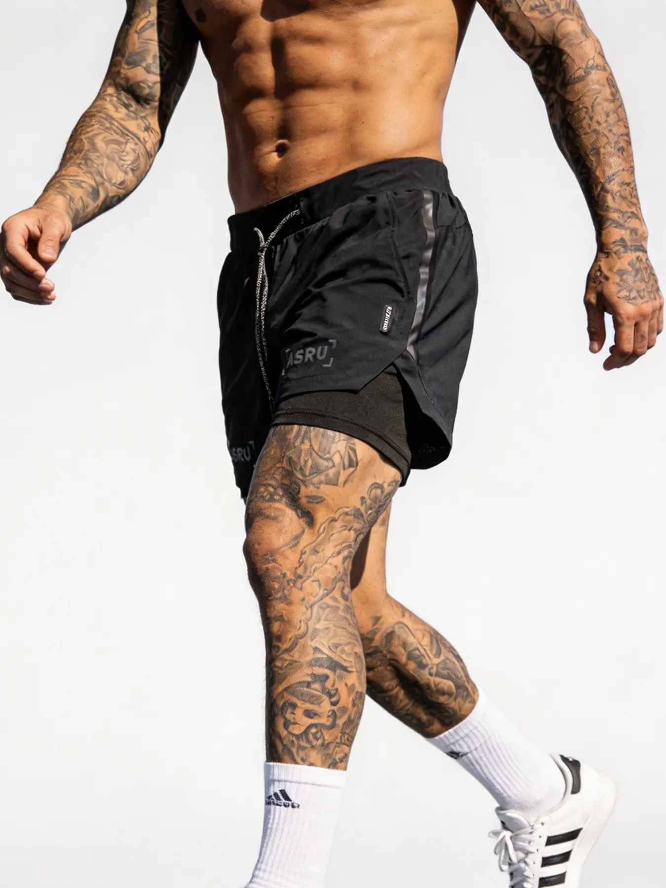 Men's Summer Shorts, American Style Youth Anti-Exposure Gym Shorts, Breathable Quick-Dry Multi-Pocket Five-Quarter Pants, Running, Lightweight Performance Shorts