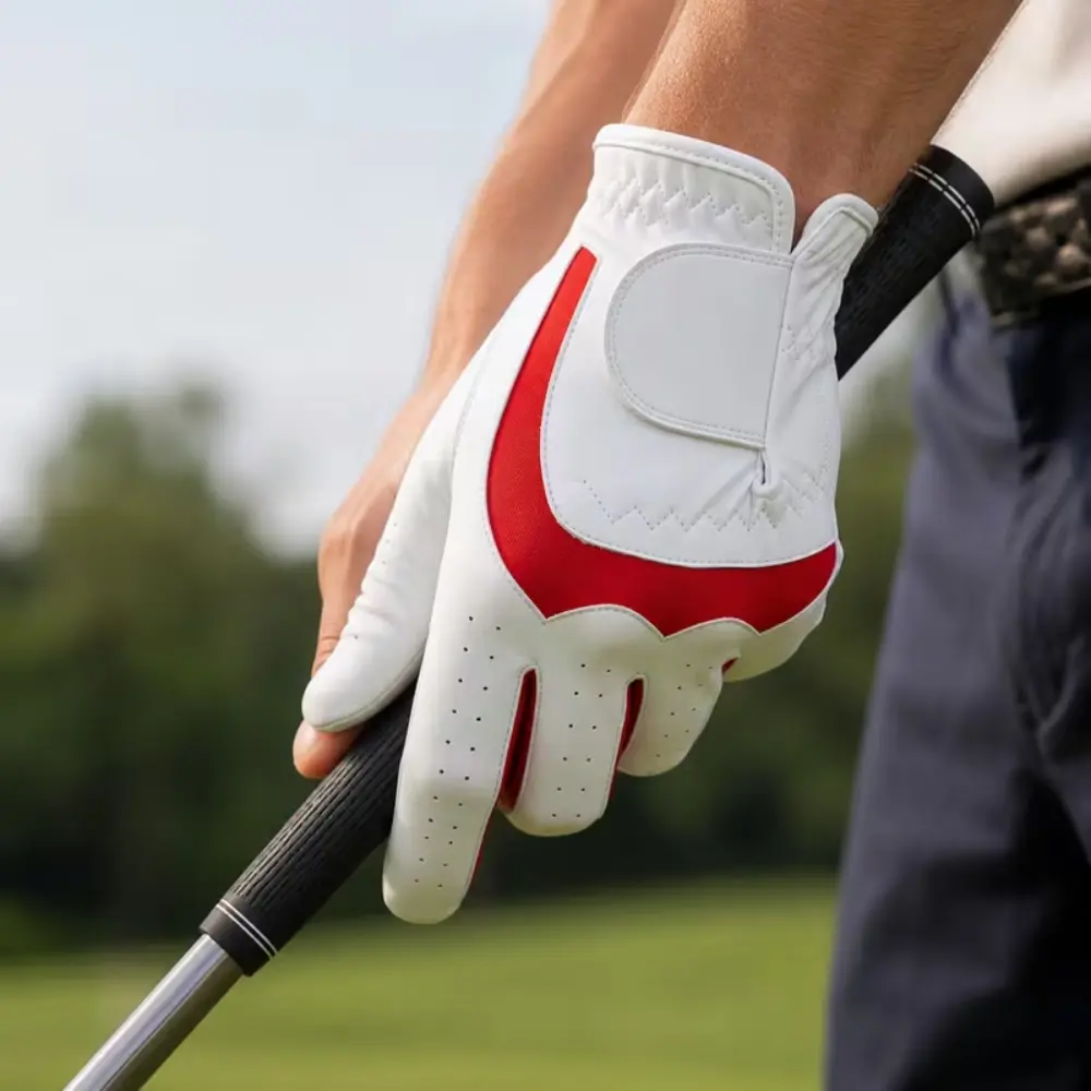 Golf Gloves Sheep Skin Leather Strong Grip Breathable Durable for All Golfers Premium Quality Soft Secure Control, Golf Equipment, Essential Golf Accessory Golf Supply Golf Gear