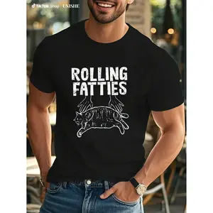 Perfect Gift For Cat Lovers – Fun Rolling Fatties T-Shirt, Slimming And Comfortable Fit
