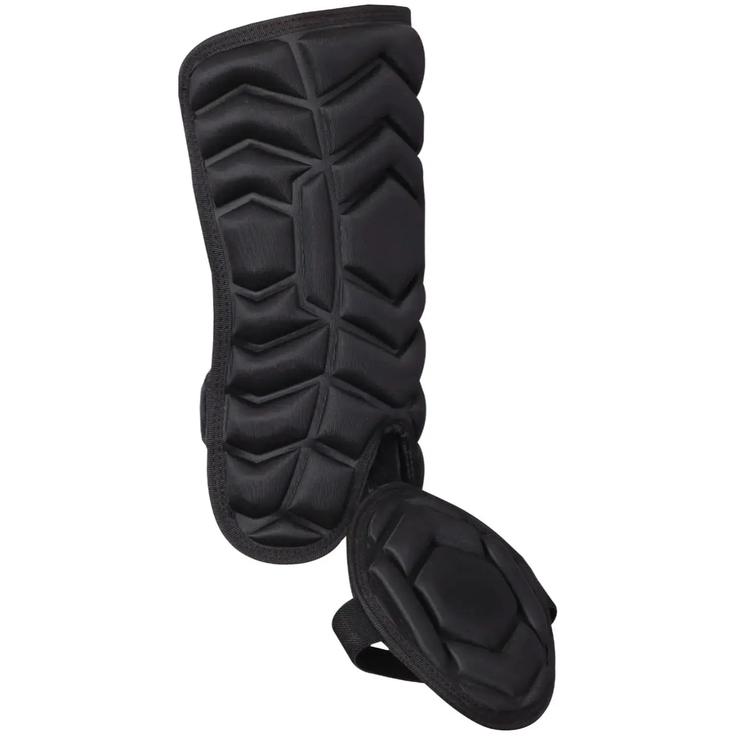 Exxact Sports Unisex Pre-Curved Batter's Leg Guard for Adults & Youth, Full Coverage Protective Gear with EVA Pads, Advanced Impact Protection, Adjustable Double Straps, Breathable Design, Detachable Extended Foot Cap for Baseball & Softball