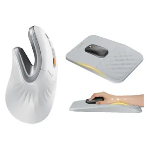 ProtoArc EM11 NL Adjustable Ergonomic Mouse, MP50 Ergonomic Anti-Slip Mousepad Bundle for Computers & Office Use, Ergonomic Anti-Slip Mouse