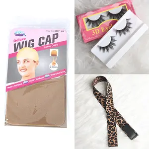 1 Pack Elastic Band,1 Pack Wig Cap,1 Pair False Eyelashes