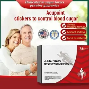 Chinese Herbal Acupoint Stickers 14pcs Box for Muscle Tension Relief & Blood Sugar Control Natural Formula for Neck Back Knees 472 Daily