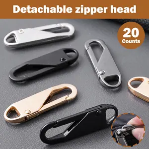 20 Counts Zipper Pulls, Slim Hook Fits Most Zippers,Secure Snap-On Design for Stability，random color
