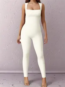 Women's Seamless Sleeveless Sports Bodysuit, Tight-Fitting Design, Perfect for Active Women, Comfortable Workout & Casual Wear, Yoga Jumpsuit, Sporty Comfy Jumpsuit