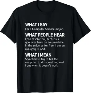 What I sat I'm a Computer Science major T-Shirt