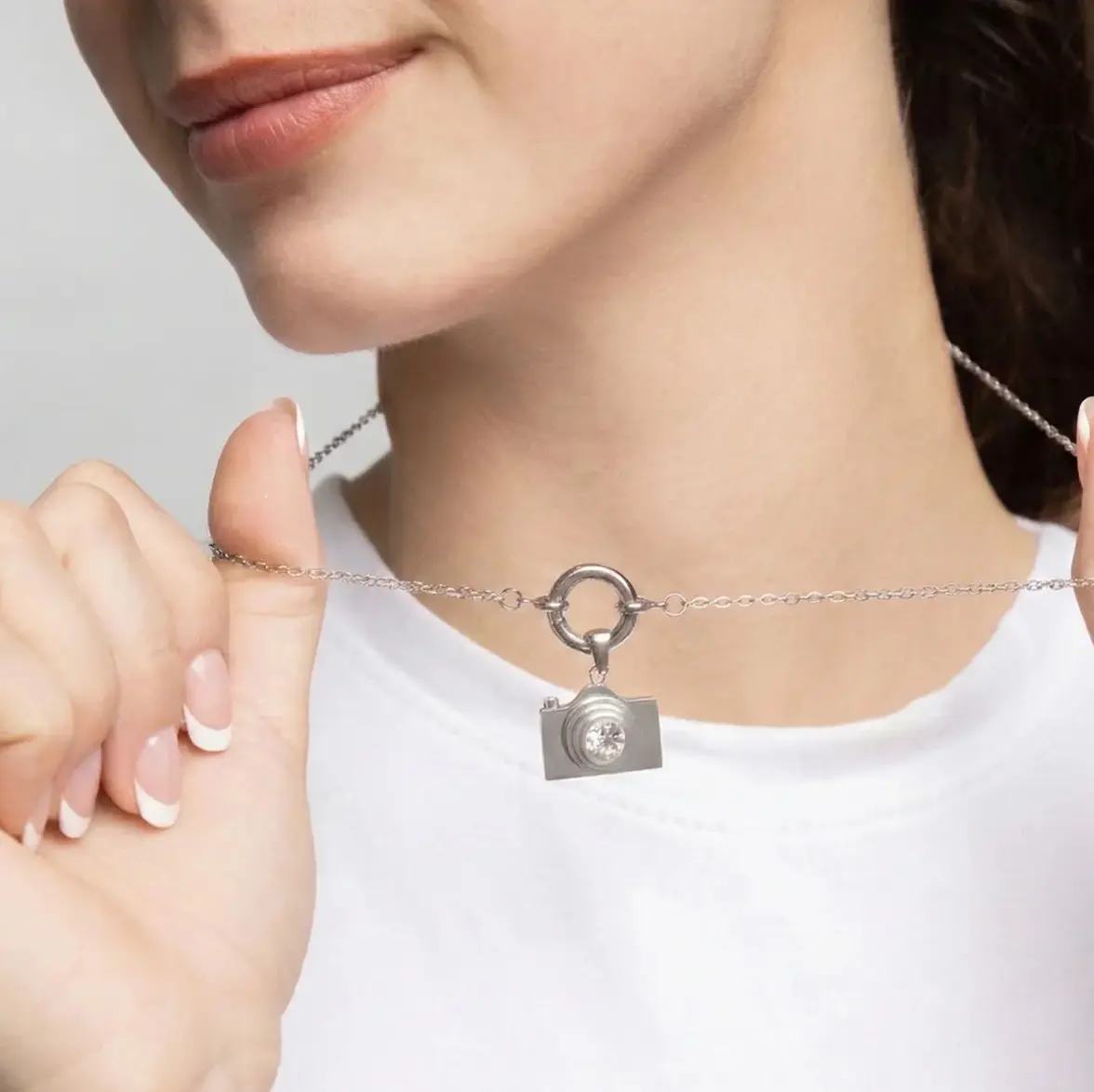 Loop Chain Necklace with Round Carabiner Keeper
