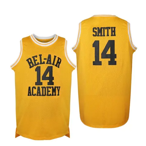 Academy #14 Unisex Throwback Short-Sleeve Sport Jersey - Soft 90s Classic Stitched Breathable Polyester Mesh Casual Sporty Top, Fashion Jersey for Theme Parties, Casual Wear (Small)