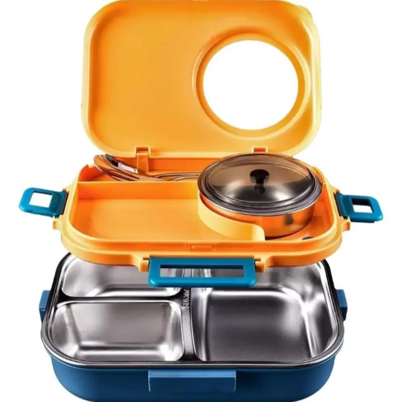 Stainless Steel Lunch Container with Insulation Function, 1000ML Eco-friendly Lunch Box, Multi Layer Insulated Thermal Lunch Box for Camping and Work, Practical Food Storage Solution, Insulated Bento Box, Insulated Lunchbox, Reusable Lunch Box