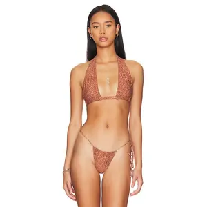 Stone Fox Swim Rico Bikini Top in Wild Cat Stone Fox Swim Rico Bikini Top in Wild Cat