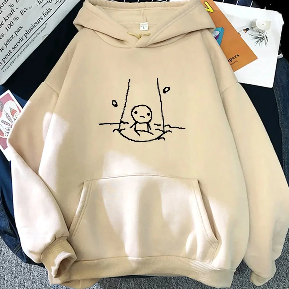 The Binding of Isaac Graphic Hoodies Long Sleeve Funny Sweatshirt Graphic Printing Casual Clothing Fashion Sudaderas Pullovers EKZ