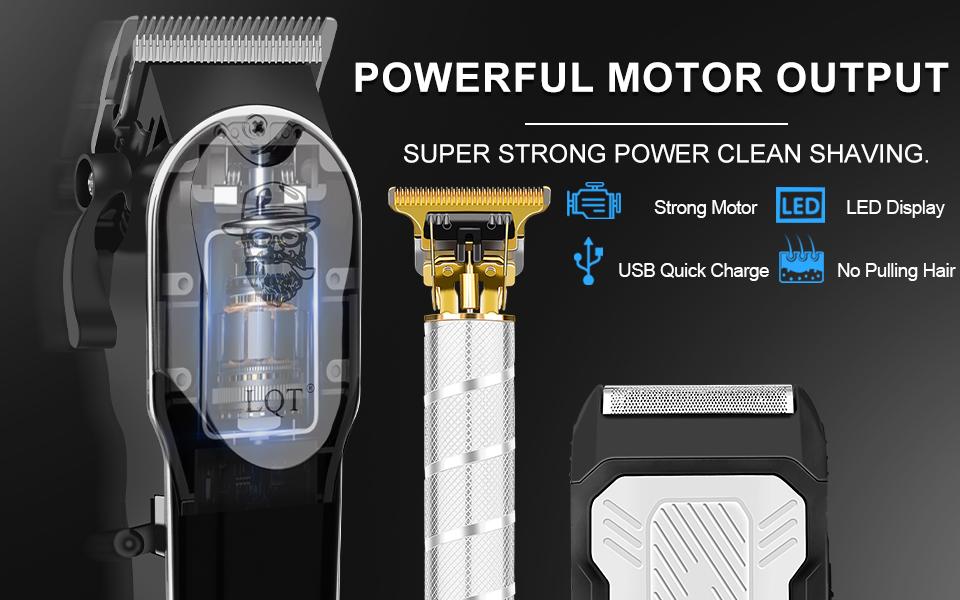 LQT All-In-One Men's Hair Cutting & Grooming Set, Cordless Rechargeable Hair Clipper with LCD Screen, Precision Beard Trimmer & Electric Shaver, Complete Home Barber Kit with All Accessories, Save Money on Barbers for DIY Haircuts, Beard Care & Travel