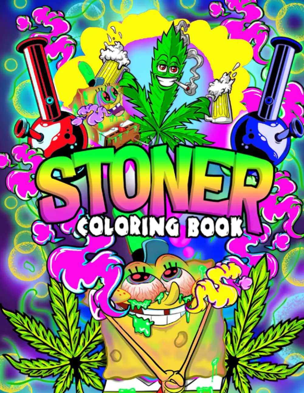 90's cartoon stoner coloring book
