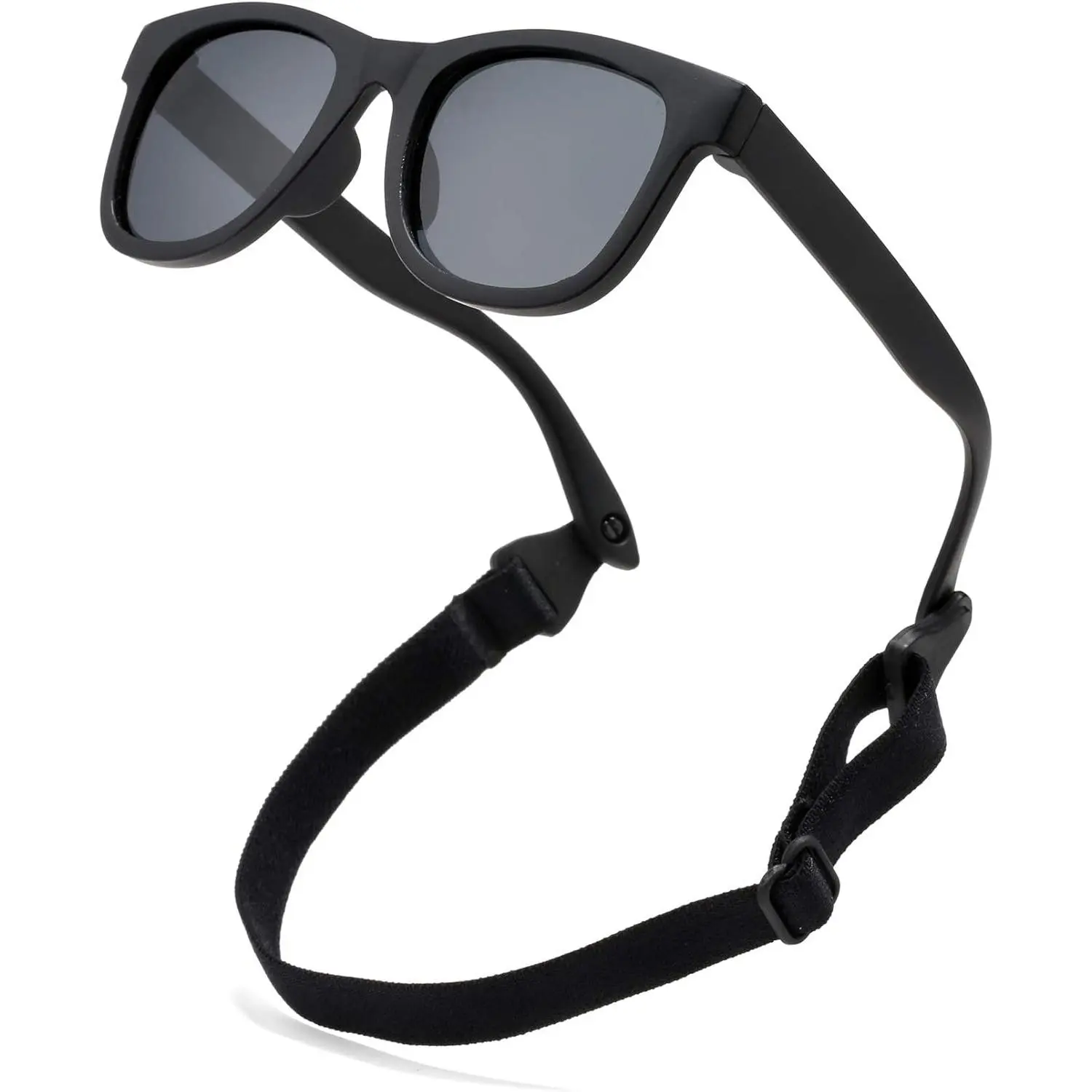 Baby Polarized UV400 Sunglasses for 0-12 Months Boys & Girls, Soft TPE Bendable Frame, Ultra-Light, Removable Adjustable Strap, Grows with Child, for Sunny Days & Beach Trips, Kids' Eyewear Accessories