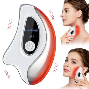 Electric Scraping Massager, Hot Compress Blue Light Facial Lifting Massage Tool, Face Neck Body Relaxer, Skin Care Device, Facial Beauty Massagers