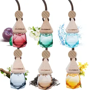 【Summervibes】Women's car air freshener, 3-piece air diffuser set, hanging essential oil diffuser, long-lasting deodorizing effect, car fragrance accessory, diamond-shaped design, cute car decoration, unisex style (subtle fragrance)