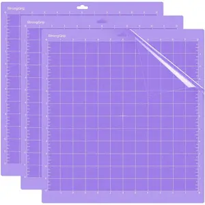12x12 StrongGrip  Mat Compatible with Cricut Maker 3/Maker 4/Maker/Explore 3/4/Air 2/Air/One(3 Mats), Gridded Adhesive Non-Slip Cut Mat for Crafts, Quilting, Sewing and  Arts