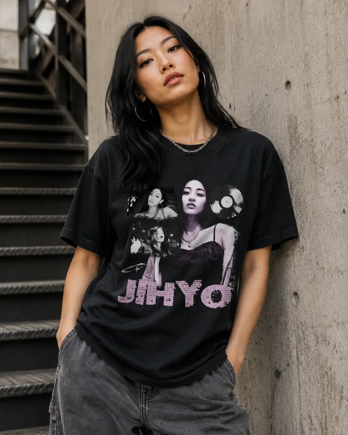 Vintage Jihyo Shirt, Twice Jihyo Vintage Tee, Twice K-Pop Bootleg T-Shirt, 90s Graphic Retro K-Pop Concert Merch, K-Pop Fan Gift