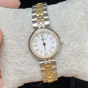 Hermes Vintage Two-Tone 25mm Quartz Diamond Ladies Watch 22458088