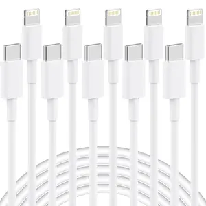 5 Pack 6FT USB C to Lightning Cable, For iPhone Charger Fast Charging Cord for iPhone 14/13/12/11/X/8/7/Plus, iPad