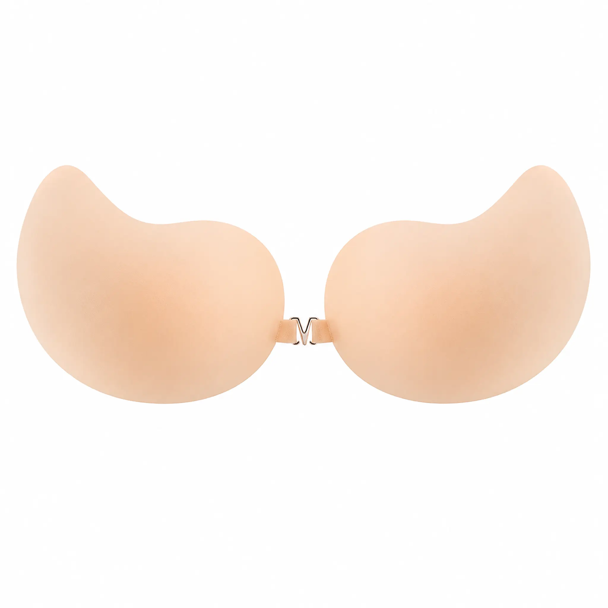 Seamless Backless Adhesive Bra – Front Clip Cleavage Push-Up Bra for Off-Shoulder Tops, Halter & Backless Dresses