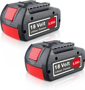 18V 5.0Ah Li-ion Battery BAT609 Replacement for Bosch Cordless Tools with LED Display High Energy Power Tools