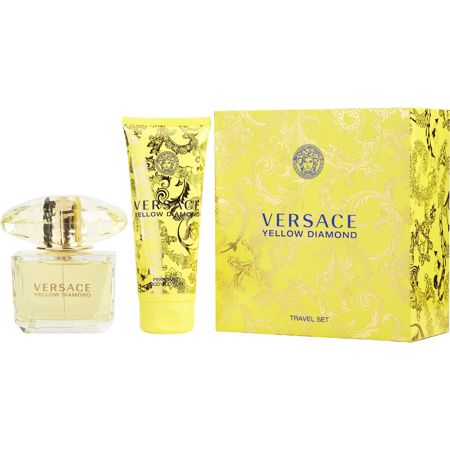 Versace Yellow Diamond Set-Edt Spray 3 Oz & Body Lotion 3.4 Oz (Travel Set) For Women Versace Yellow Diamond Set-Edt Spray 3 Oz & Body Lotion 3.4 Oz (Travel Set) For Women