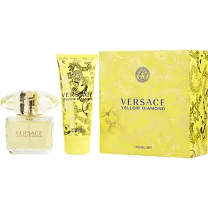 Versace Yellow Diamond Set-Edt Spray 3 Oz & Body Lotion 3.4 Oz (Travel Set) For Women