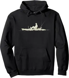 Kayak Fishing Pedal Drive Angling Fishing Graphic Pullover Hoodie