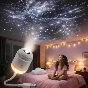 Galaxy Star Projector Night Light 2-in-1 360° Rotatable LED Lamp for Parties Birthdays Romantic Atmosphere Home Decor Lighting Top Gift Choice