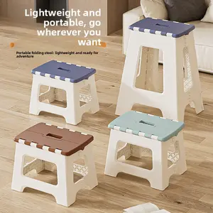 Foldable small stool for fishing, outdoor camping, portable home use, stall chair, plastic folding stool wholesale