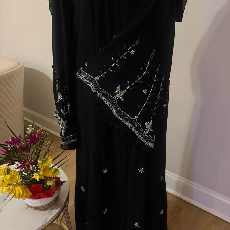 Midnight Noir Beaded Abaya
