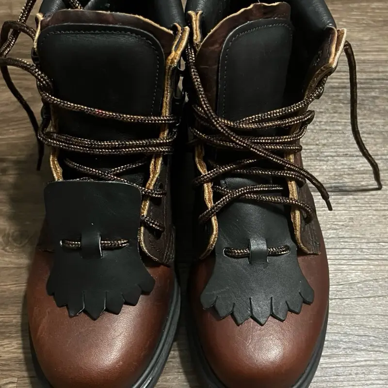 Red Wing Shoes Brown and Black Leather Lace-Up Boots