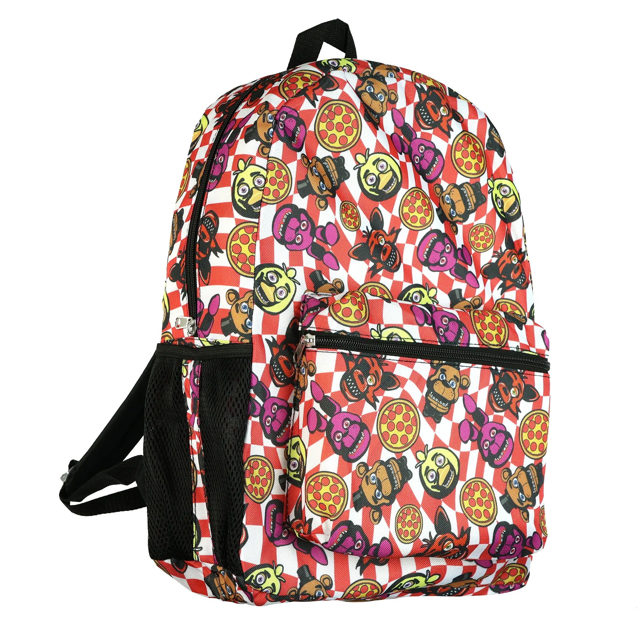 Five Nights At Freddy's Backpack 16" AOP Checkered Fazbear Pizza Book Bag
