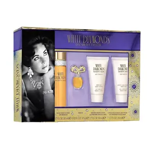 Elizabeth Taylor White Diamonds Perfume for Women EDT 4 Piece Gift Set 1.7 Ounce